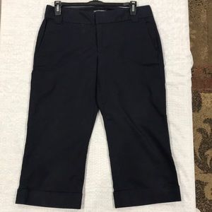Navy Capris with Cuff